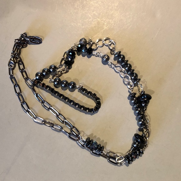 Mixed Bead and Chain Necklace #12 - Picture 1 of 7